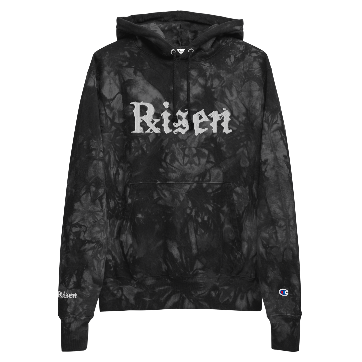 ℞isen x Champion tie-dye hoodie