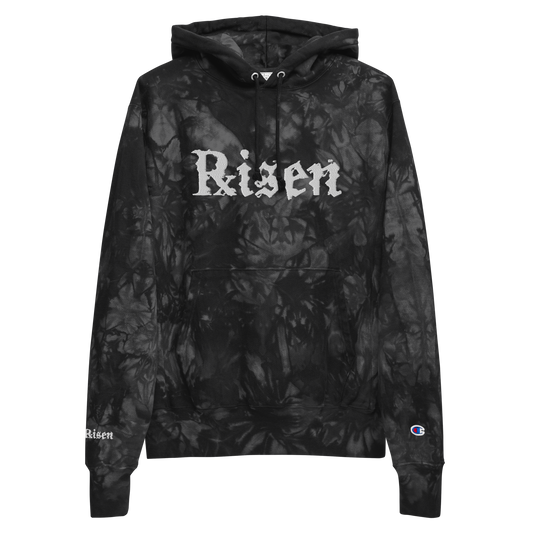 ℞isen x Champion tie-dye hoodie